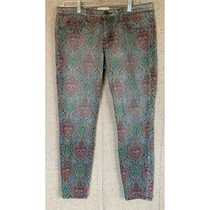 CURRENT ELLIOTT‎ The Stiletto Hindu Print Jeans Size 30 *RARE* PAISLEY